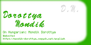 dorottya mondik business card